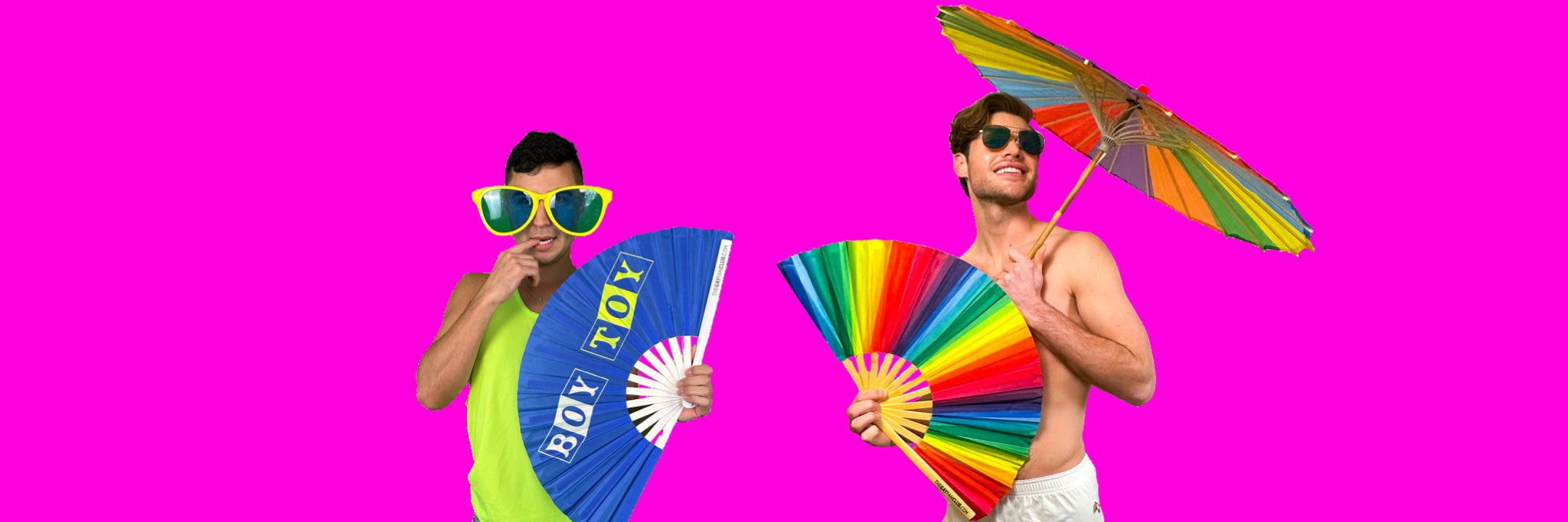 Rave and Rainbow Folding Fan Hand Fans | The Gay Fan Club