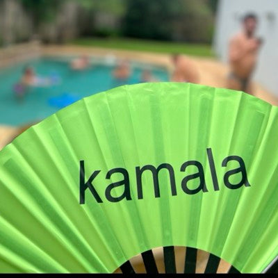 Kamala Is Brat Fan - Kamala Harris Hand Fan - The Gay Fan Club