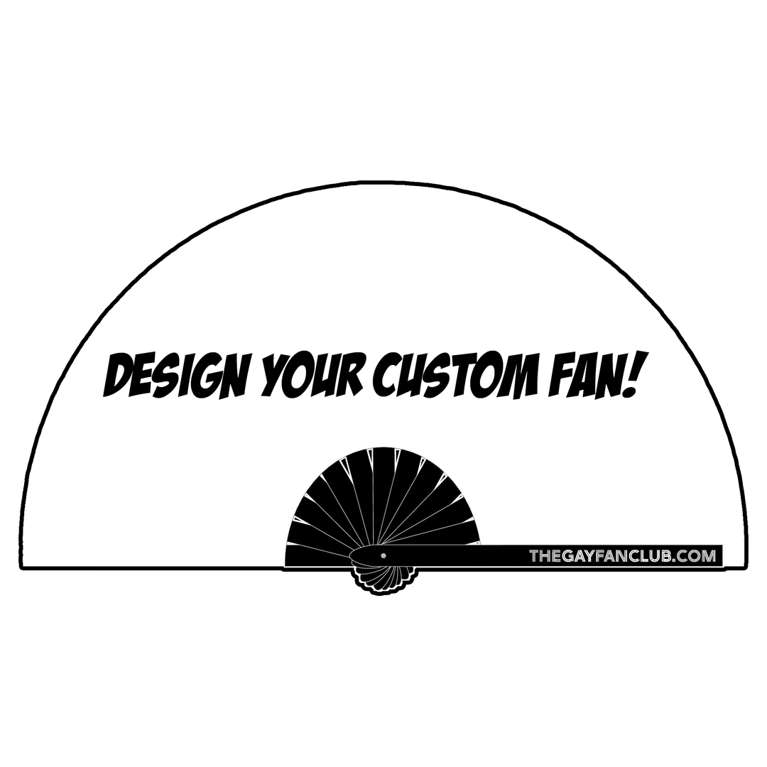 custom hand fan designer at The Gay Fan Club - design your own custom fan