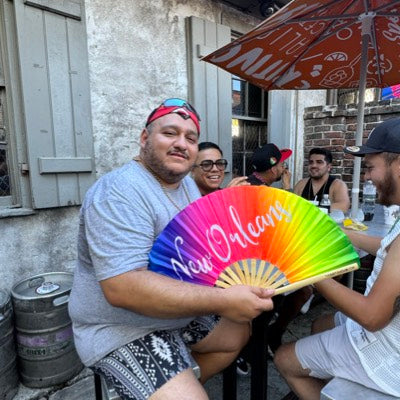 New Orleans Fan  - New Orleans Rainnbow Fan - The Gay Fan Club