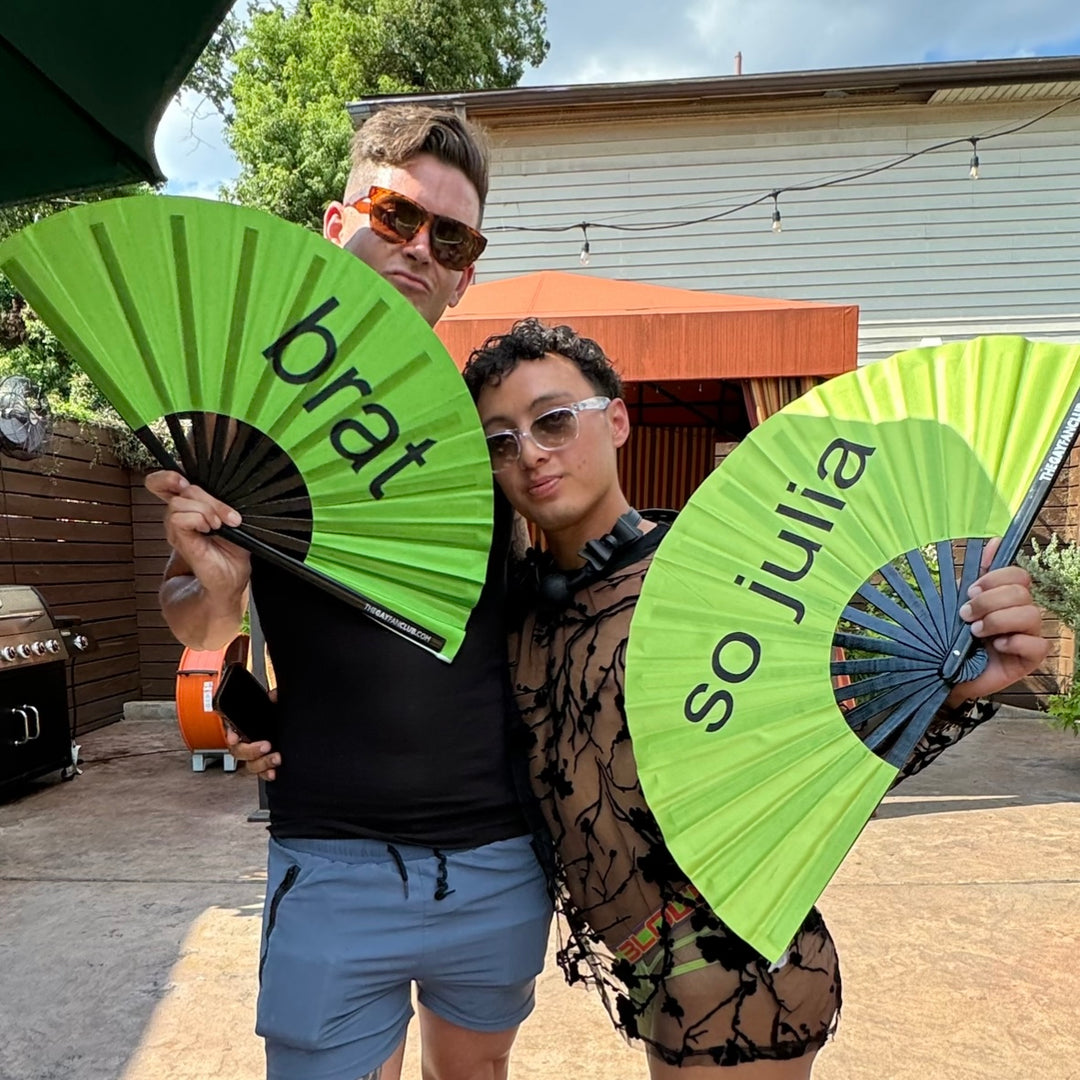 Charli XCX Brat Fan - Charli XCX inspired hand fan - The Gay Fan Club