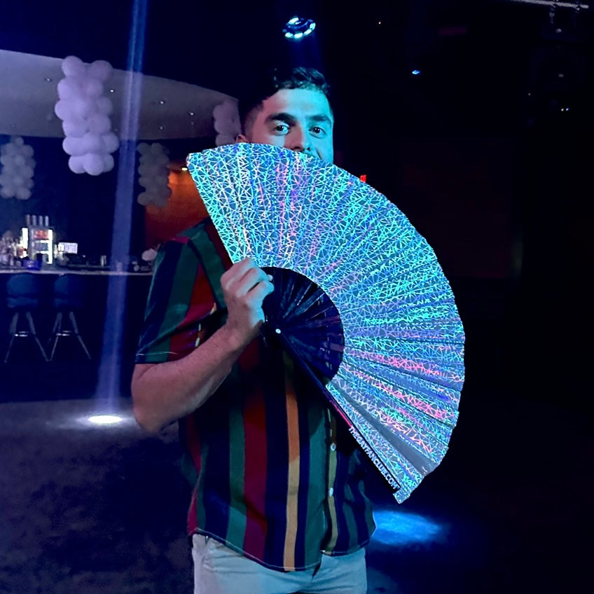 Discoteca Reflective Fan - Rave Hand Fan - The Gay Fan Club