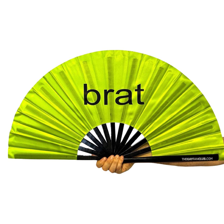 Brat Fan - Charli XCX hand fan - The Gay Fan Club