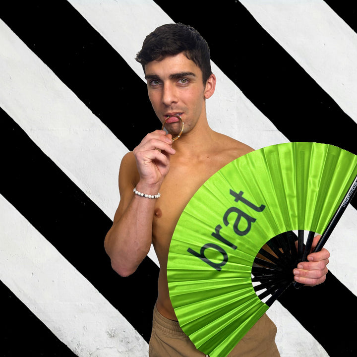 Brat Fan - Charli XCX hand fan - The Gay Fan Club