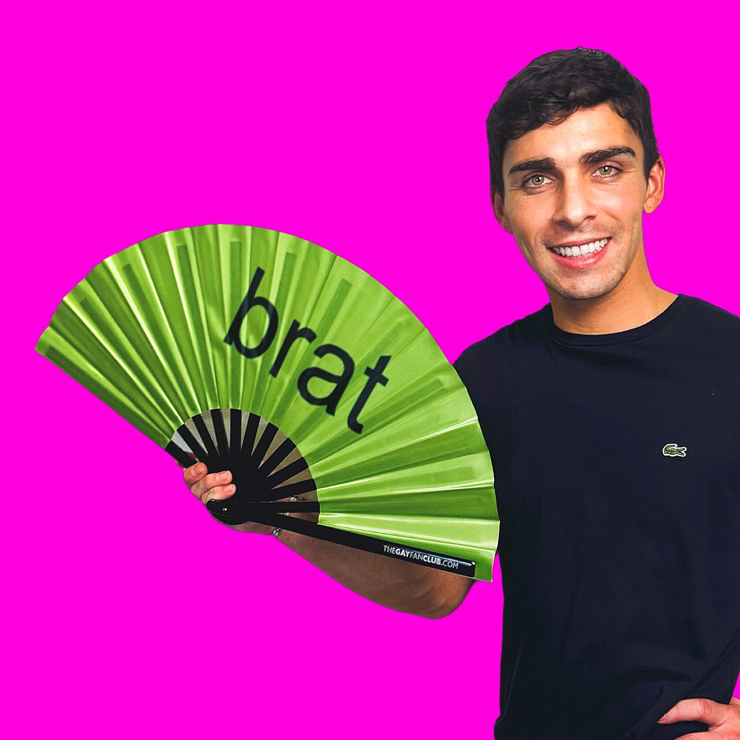 Brat Fan - Charli XCX hand fan - The Gay Fan Club