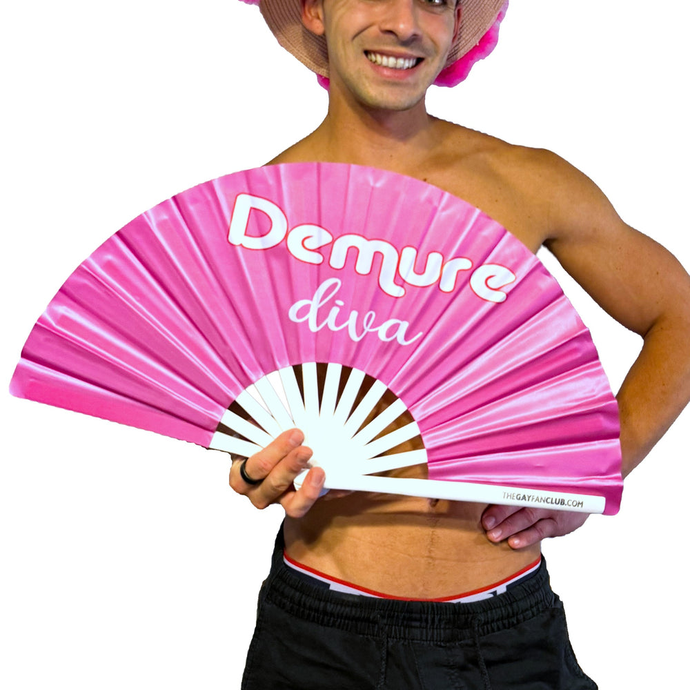 Demure Diva Fan - very demure pink hand fan Jools Lebron TikTok- The Gay Fan Club®