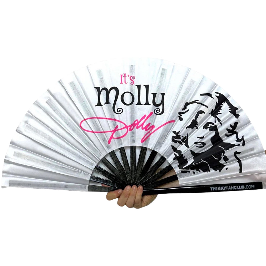 Molly Dolly Fan (UV) - Dolly Parton inspired Rave Fan - The Gay Fan Club® 