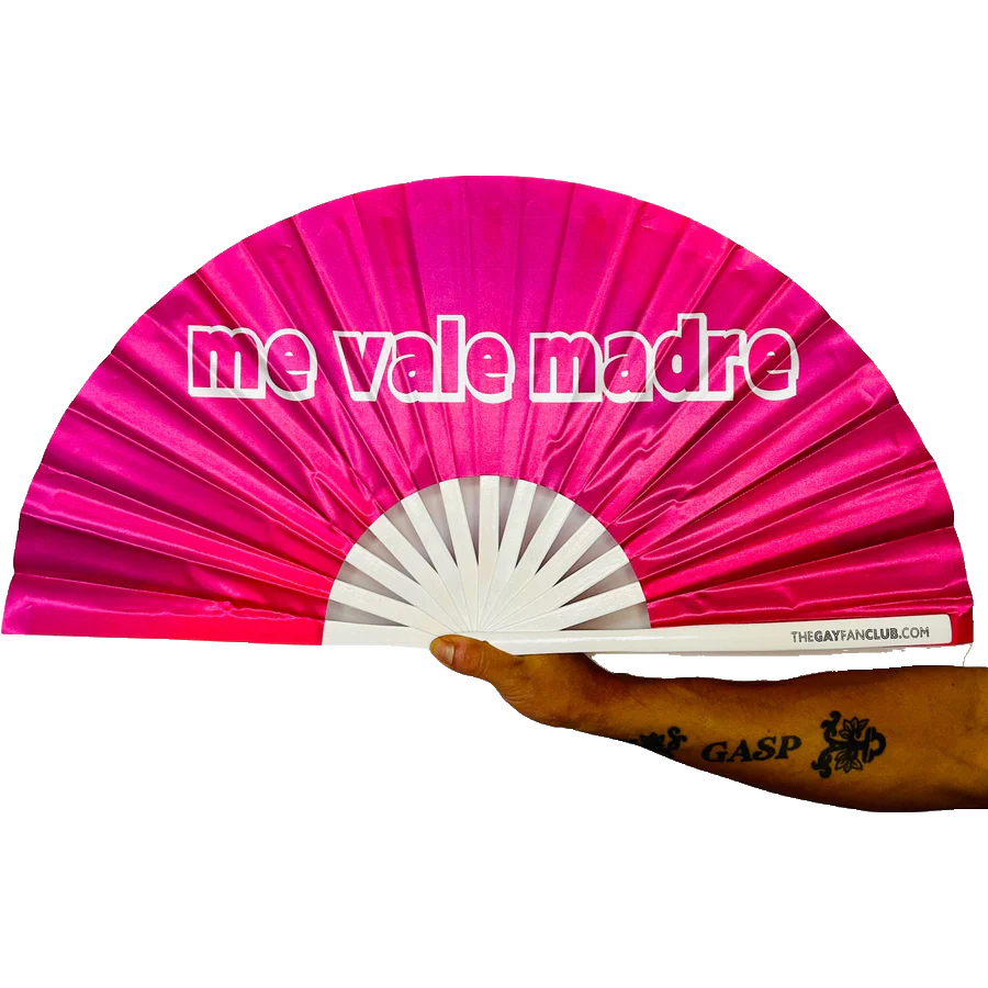 Me Vale Madre Fan - I don’t give a fuck hand fan - The Gay Fan Club