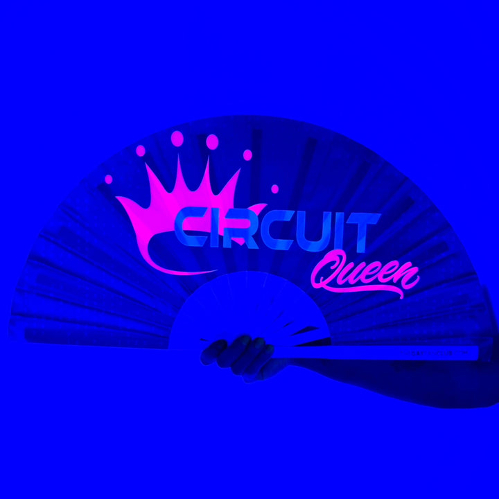 Circuit Queen Fan (UV) | circuit party fan | The Gay Fan Club
