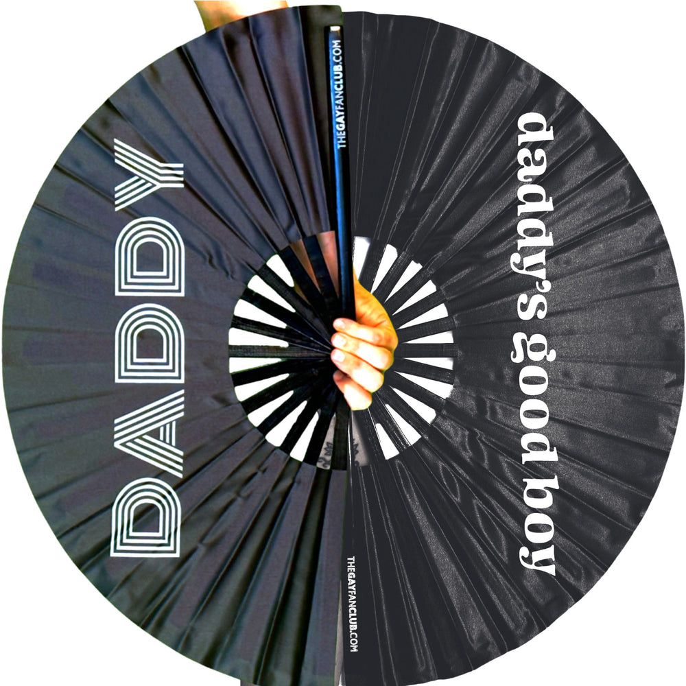 Gay Daddy’s Essentials 2 Fan Pack - black rave hand fan - gay daddy clack fans- The Gay Fan Club 