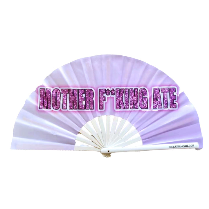 Jane Bell Mother Ate Fan - The Gay Fan Club rave bamboo folding hand fan