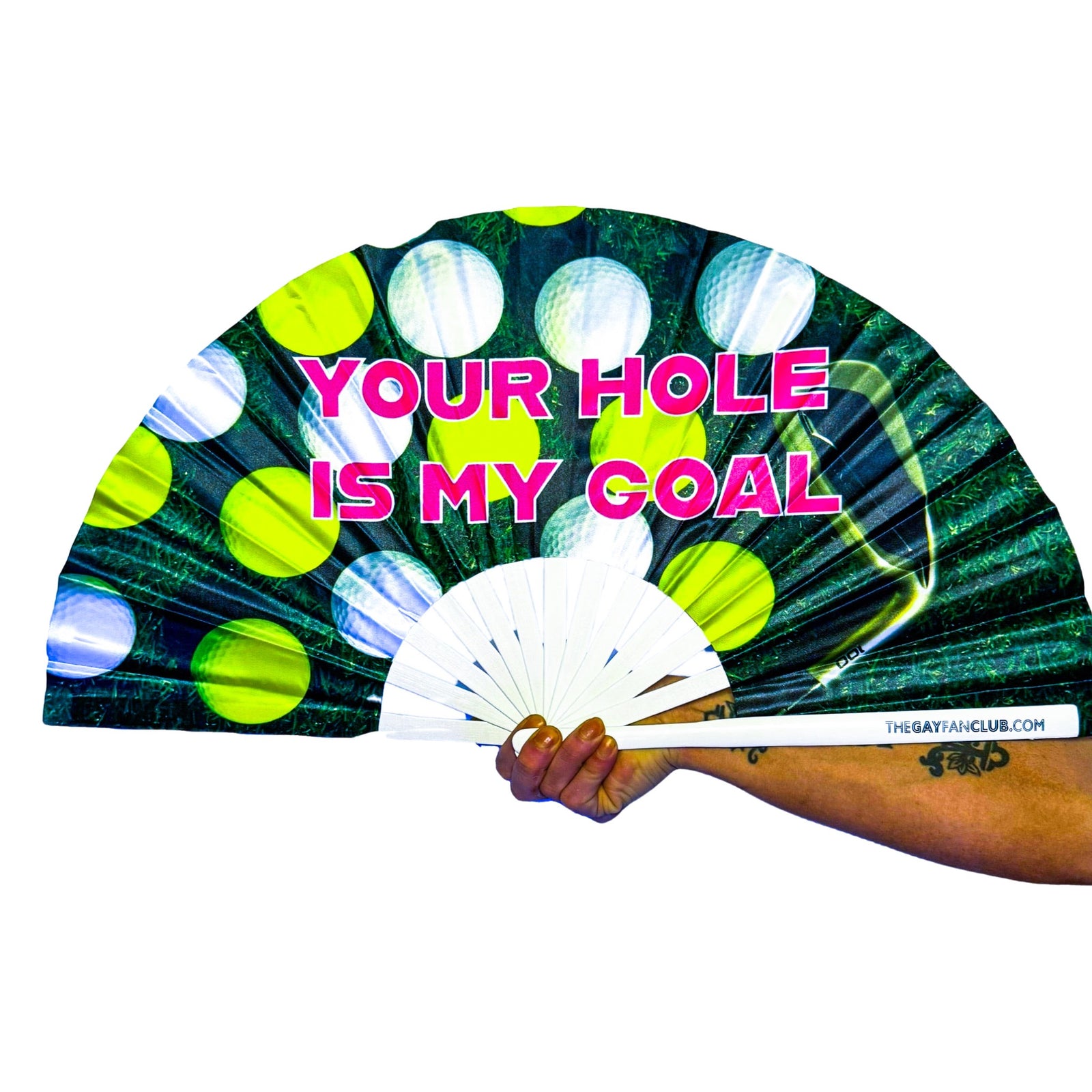 Your Hole Is My Goal Fan - Gay Funny Clack Fan - The Gay Fan Club