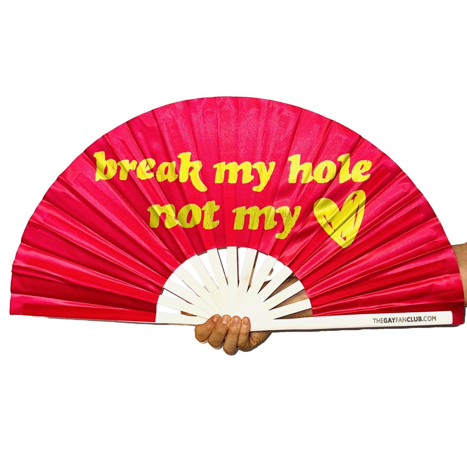 Heartbreaker Fan - UV reactive hand fan for raves- The Gay Fan Club