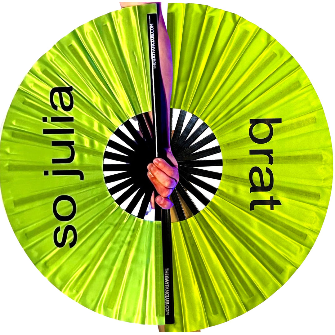 Brat Fan and So Julia Fan - Charli XCX hand fan - The Gay Fan Club