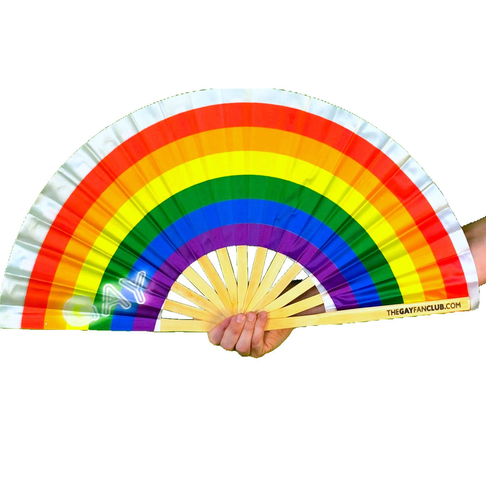 Gay All Day Fan - Rainbow Hand Fan - The Gay Fan Club