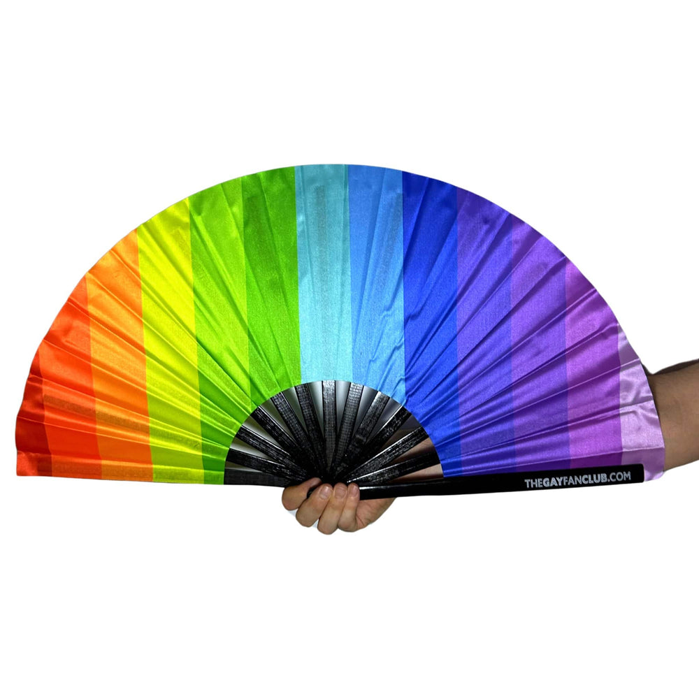 Taste The Rainbow Fan - hand fan for Pride - rainbow folding fan  - The Gay Fan Club® 