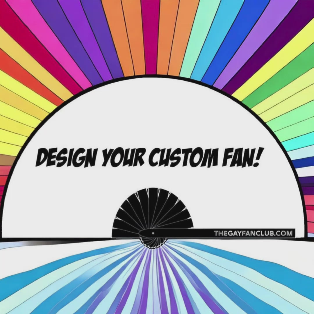 custom hand fan designer at The Gay Fan Club - design your own custom fan